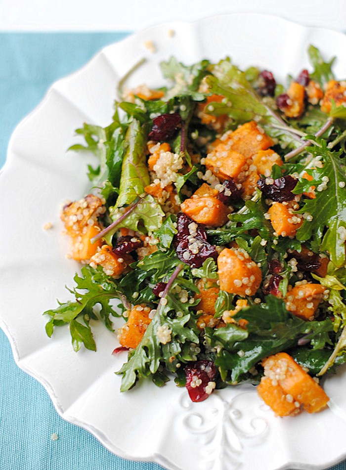 Roasted Sweet Potato and Kale Salad | Eat Yourself Skinny