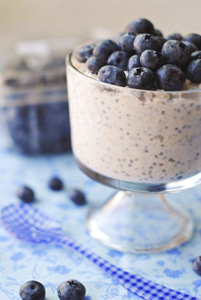 Blueberry Muffin Overnight Oats | Eat Yourself Skinny