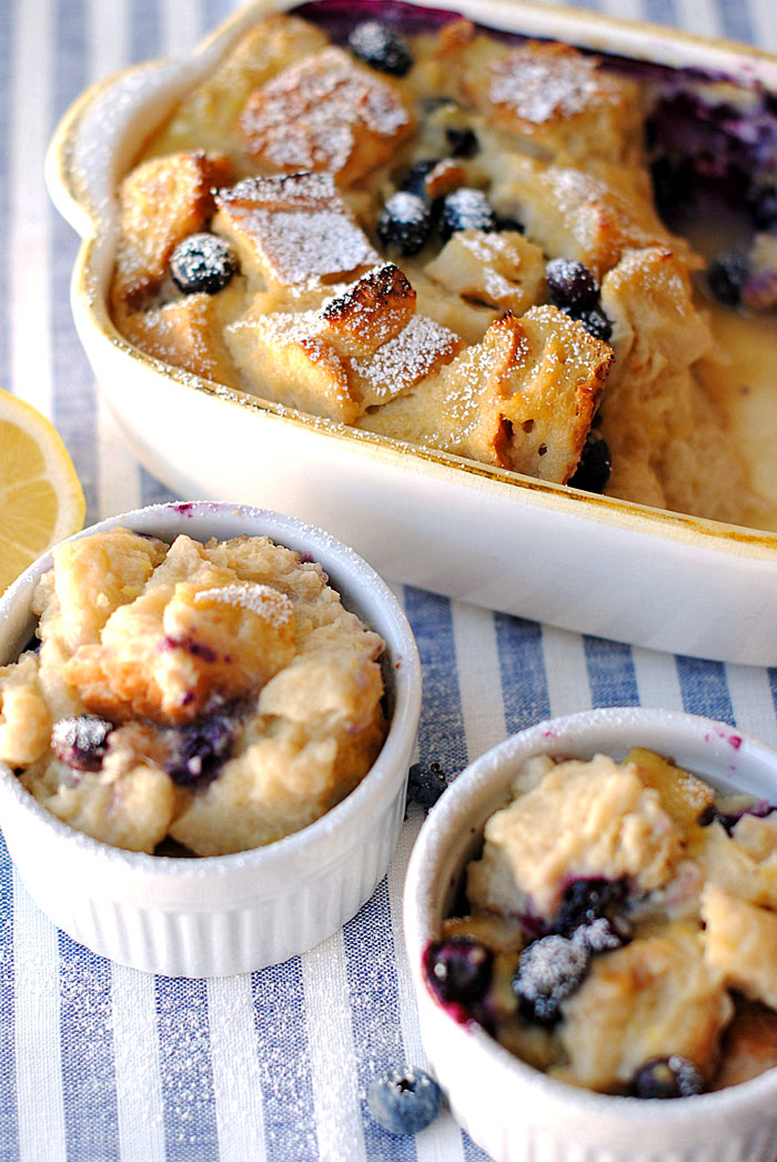 Blueberry Lemon Bread Pudding | Eat Yourself Skinny