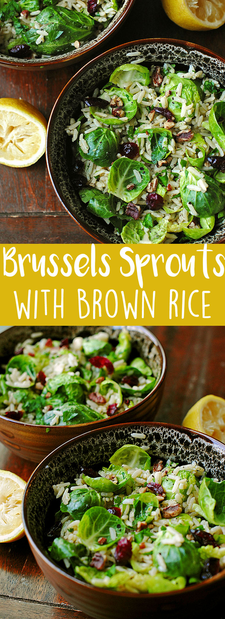 Brussels Sprouts with Lemon and Brown Rice | Eat Yourself Skinny