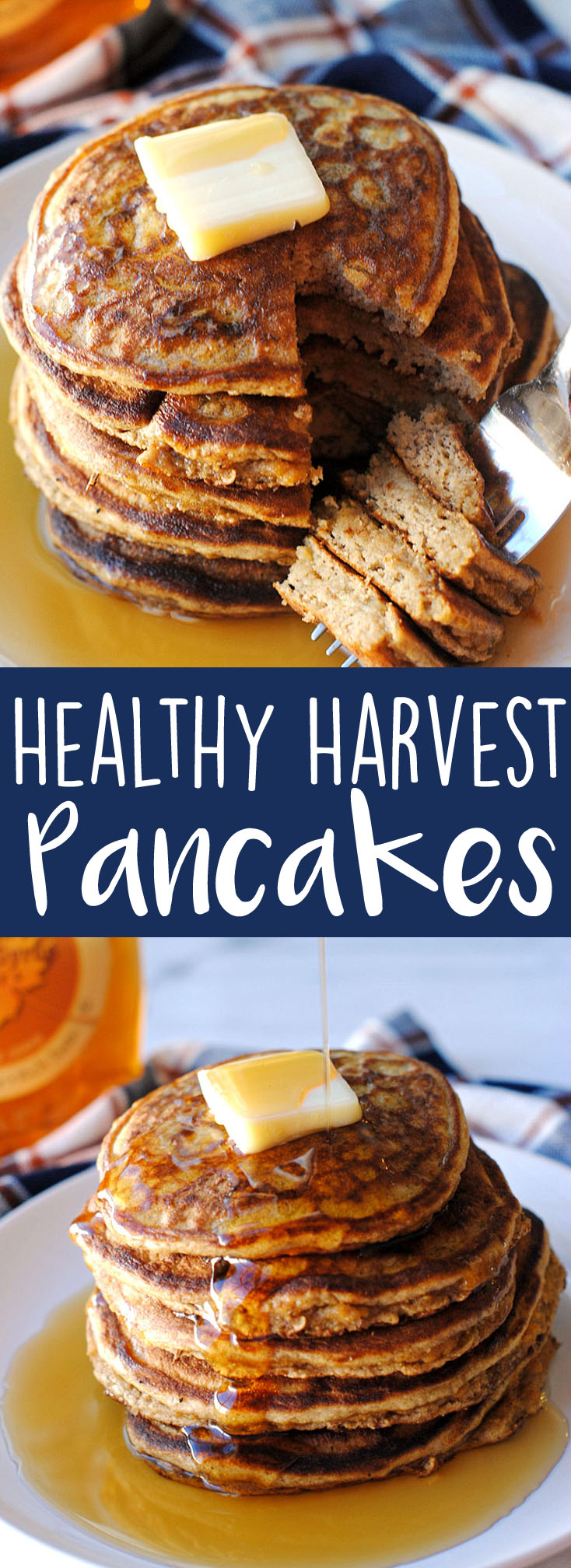 Healthy Harvest Pancakes - made with only eggs, banana and a little almond flour! | Eat Yourself Skinny