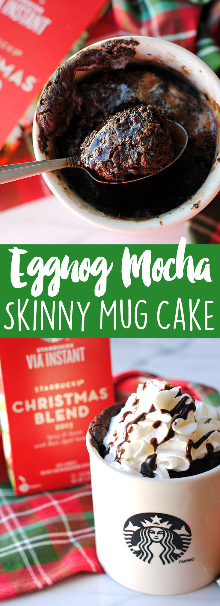 {Skinny} Eggnog Mocha Mug Cake | Eat Yourself Skinny