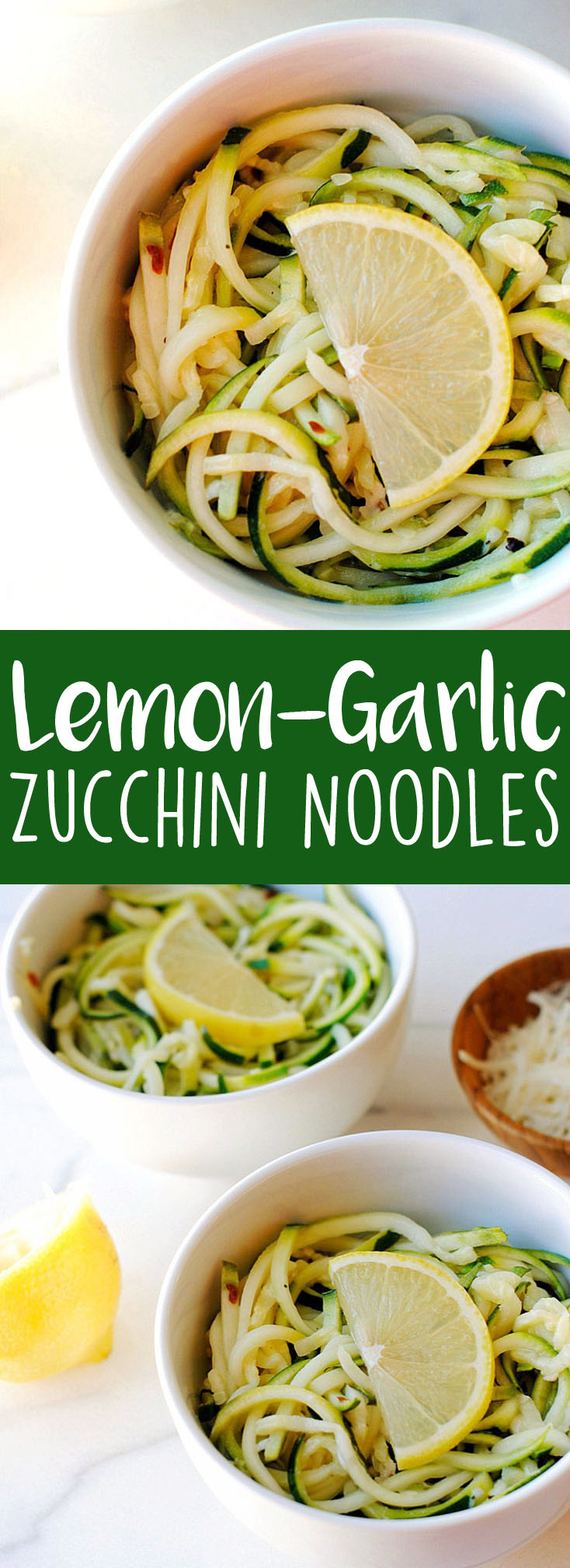 Lemon-Garlic Zucchini Noodles | Eat Yourself Skinny